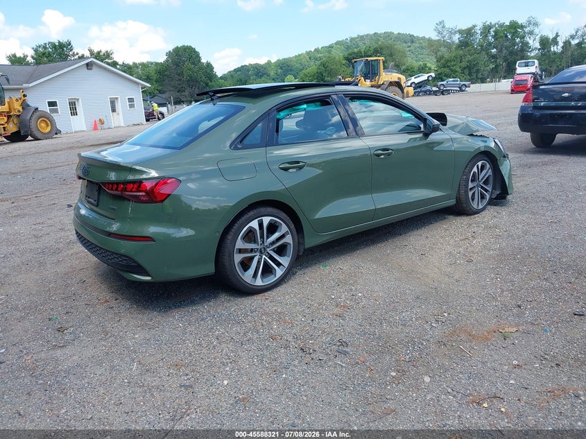 2025 Audi A3 VIN WAUHUDGY3SA077823 IAAI salvage auction — FRONT END, Salvage Title, sold $5,100 on 2026-08-01 (photo 4)