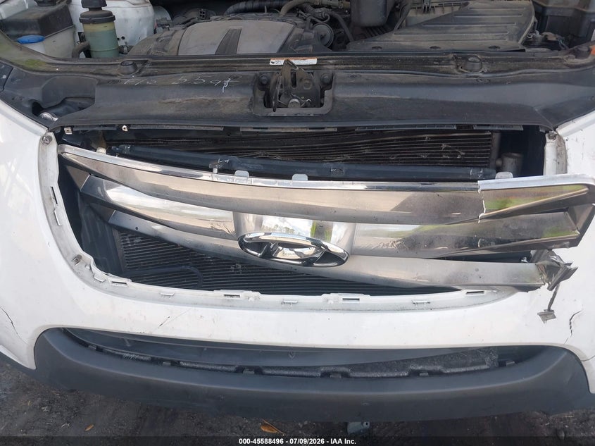 2012 Hyundai Santa fe VIN 5XYZKDAG7CG152764 IAAI salvage auction — FRONT END, Rebuildable (Florida), sold $525 on 2026-07-28 (photo 6)