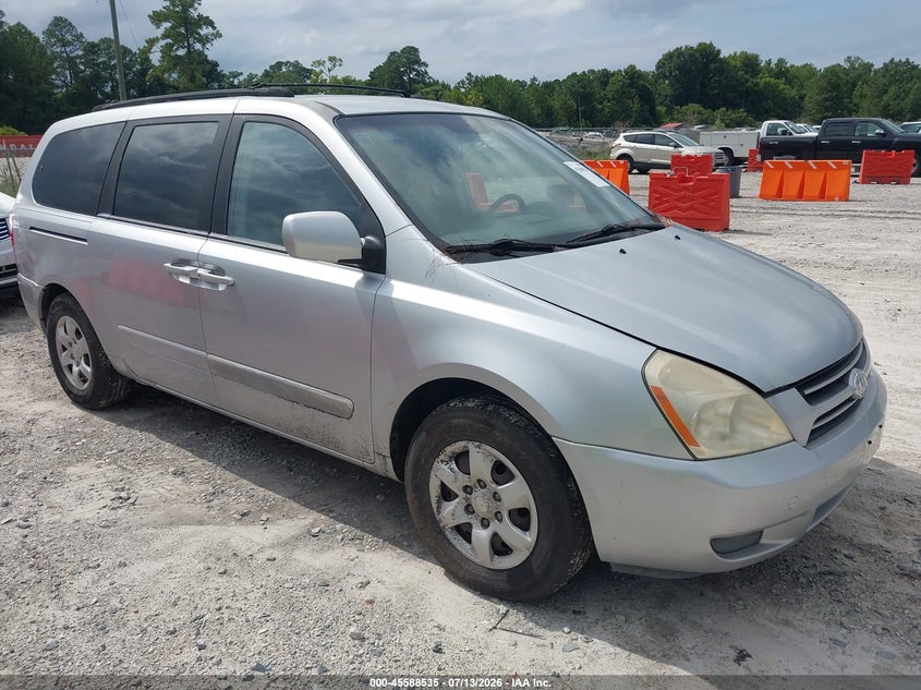 2006 Kia SEDONA VIN KNDMB233766024444 IAAI salvage auction — NORMAL WEAR, Clear-Dealer Only (North Carolina), sold $25 on 2026-07-21 (photo 1)