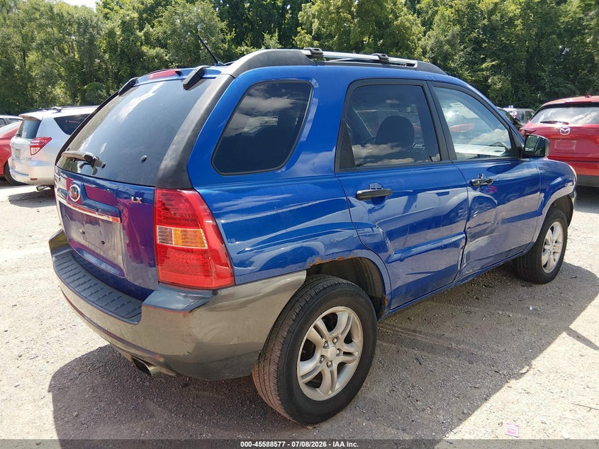 2007 Kia Sportage VIN KNDJF724677304916 IAAI salvage auction — NORMAL WEAR, Clear (Missouri), sold $550 on 2026-07-29 (photo 4)