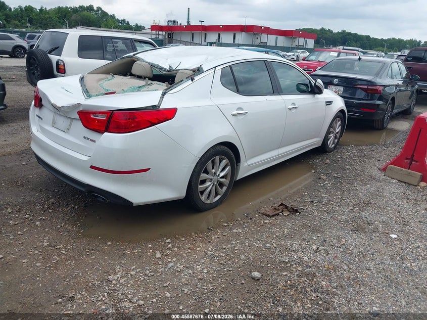 2015 Kia Optima VIN 5XXGN4A70FG410081 IAAI salvage auction — REAR END, Salvage - Greater Than 75% (Maryland), sold $25 on 2026-07-23 (photo 4)