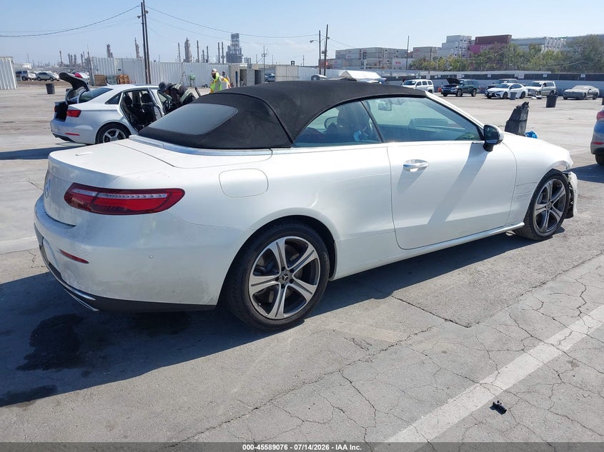 2018 Mercedes-benz E-klasse VIN WDD1K6FB1JF043423 IAAI salvage auction — FRONT END, Salvage (California), sold $12,100 on 2026-07-29 (photo 4)