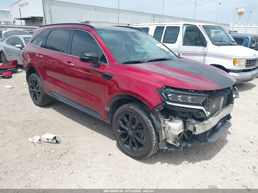 2021 Kia Sorento VIN 5XYRKDLF1MG030939 IAAI salvage auction — FRONT & REAR, Salvage Title, sold $6,500 on 2026-09-02 (photo 1)