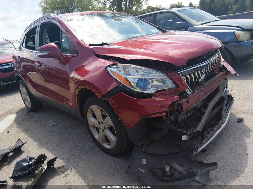 2015 Buick Encore VIN KL4CJFSB3FB048613 IAAI salvage auction — FRONT END, Mv-907A (New York), sold $400 on 2026-07-23 (photo 1)