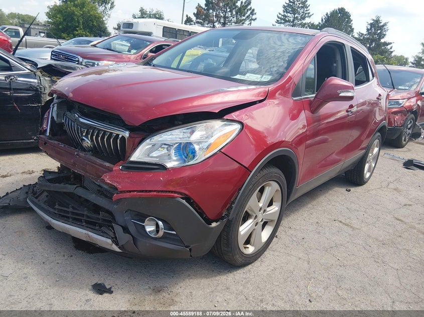 2015 Buick Encore VIN KL4CJFSB3FB048613 IAAI salvage auction — FRONT END, Mv-907A (New York), sold $400 on 2026-07-23 (photo 2)