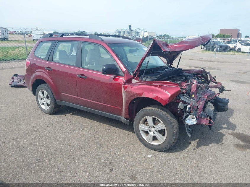 2011 Subaru Forester VIN JF2SHBBC2BH729885 IAAI salvage auction — FRONT END, Parts Only Bos (Minnesota), sold $25 on 2026-07-29 (photo 1)