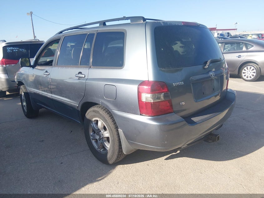 2004 Toyota Highlander VIN JTEDP21A240036886 IAAI salvage auction — NORMAL WEAR, Clear (California), sold $825 on 2026-07-29 (photo 3)