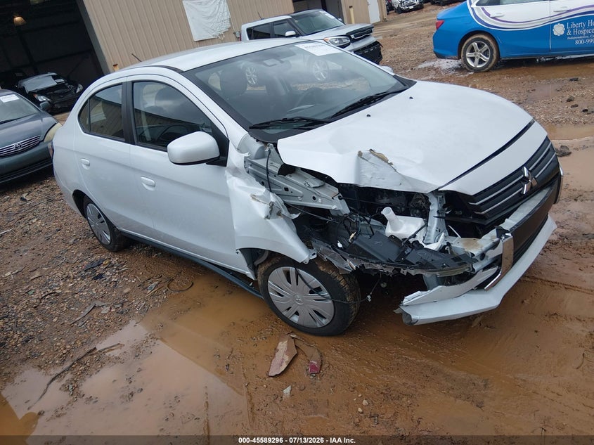2024 Mitsubishi Mirage VIN ML32FUFJ2RHF06092 IAAI salvage auction — RIGHT FRONT, Salvage (North Carolina), sold $2,550 on 2026-08-27 (photo 1)