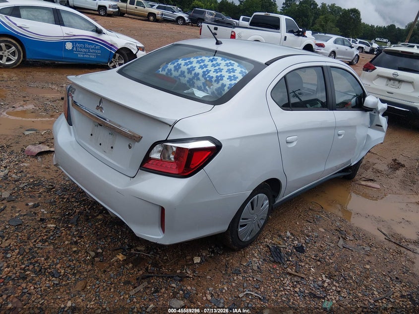 2024 Mitsubishi Mirage VIN ML32FUFJ2RHF06092 IAAI salvage auction — RIGHT FRONT, Salvage (North Carolina), sold $2,550 on 2026-08-27 (photo 4)