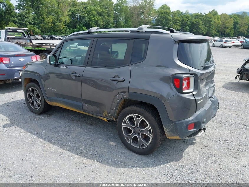 2016 Jeep Renegade VIN ZACCJBDT3GPC93102 IAAI salvage auction — FRONT & REAR, Clear (Virginia), sold $1,050 on 2026-08-11 (photo 3)