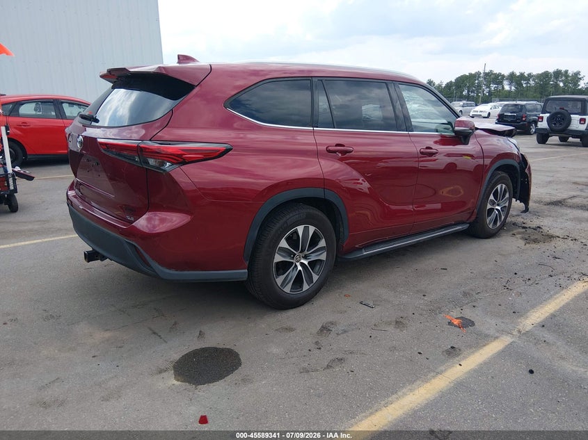 2020 Toyota Highlander VIN 5TDGZRAH5LS023417 IAAI salvage auction — FRONT END, Salvage Title, sold $12,400 on 2026-08-02 (photo 4)