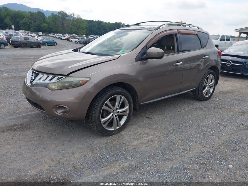 2009 Nissan Murano VIN JN8AZ18W09W161469 IAAI salvage auction — NORMAL WEAR, Clear (Virginia), sold $25 on 2026-07-14 (photo 2)