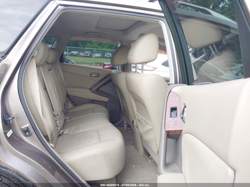 2009 Nissan Murano VIN JN8AZ18W09W161469 IAAI salvage auction — NORMAL WEAR, Clear (Virginia), sold $25 on 2026-07-14 (photo 8)