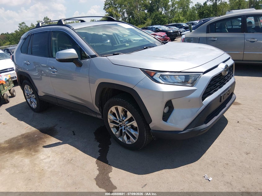 2019 Toyota Rav 4 VIN JTMA1RFV9KD024057 IAAI salvage auction — HAIL, Salvage Title, sold $10,500 on 2026-07-28 (photo 1)