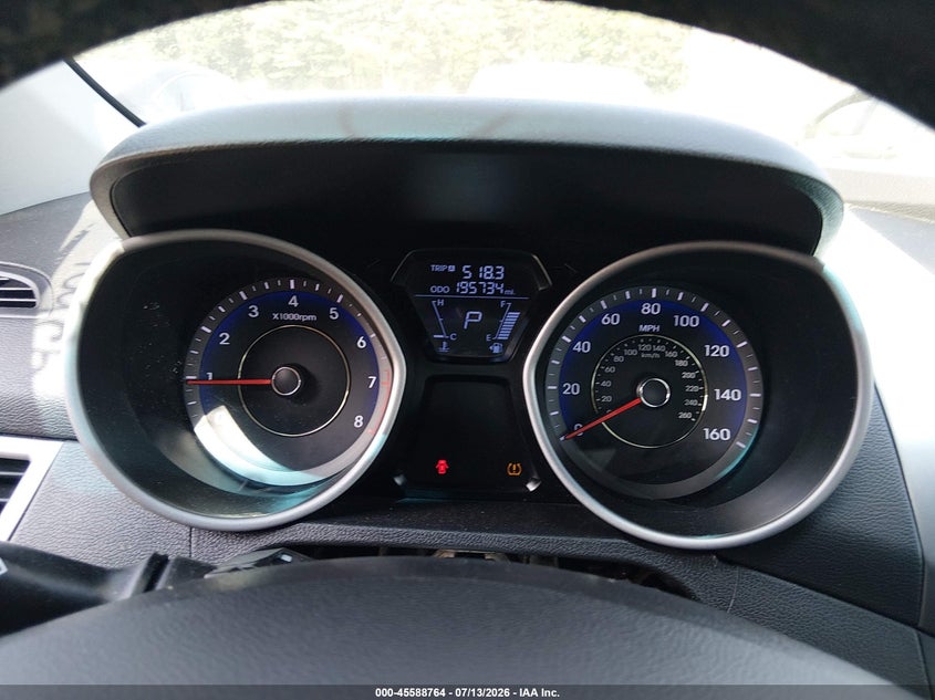 2012 Hyundai Elantra VIN KMHDH4AE1CU334512 IAAI salvage auction — UNKNOWN, Salvage Title, sold $425 on 2026-07-19 (photo 7)