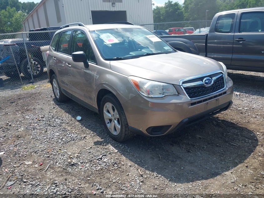 2015 Subaru Forester VIN JF2SJABC6FH467759 IAAI salvage auction — LEFT SIDE, Mv-907A (New York), sold $1,200 on 2026-07-28 (photo 1)