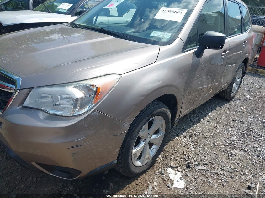 2015 Subaru Forester VIN JF2SJABC6FH467759 IAAI salvage auction — LEFT SIDE, Mv-907A (New York), sold $1,200 on 2026-07-28 (photo 6)