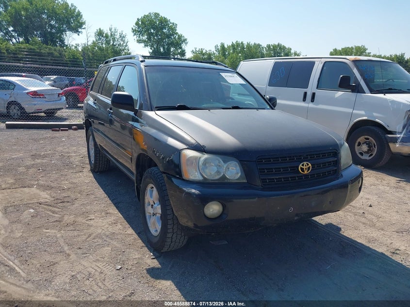 2001 Toyota Highlander VIN JTEHF21A410015733 IAAI salvage auction — NORMAL WEAR, Regular Certificate (Iowa), sold $400 on 2026-07-20 (photo 1)