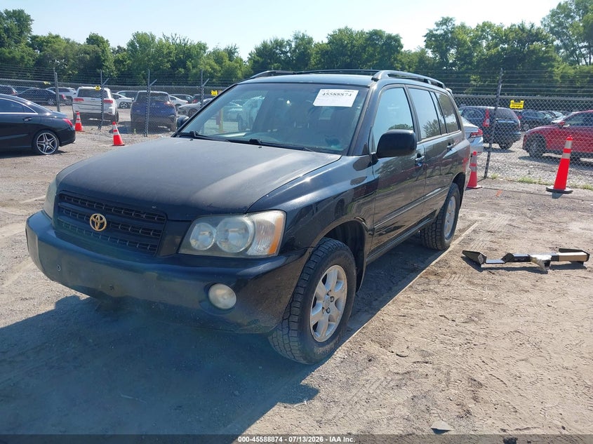 2001 Toyota Highlander VIN JTEHF21A410015733 IAAI salvage auction — NORMAL WEAR, Regular Certificate (Iowa), sold $400 on 2026-07-20 (photo 2)