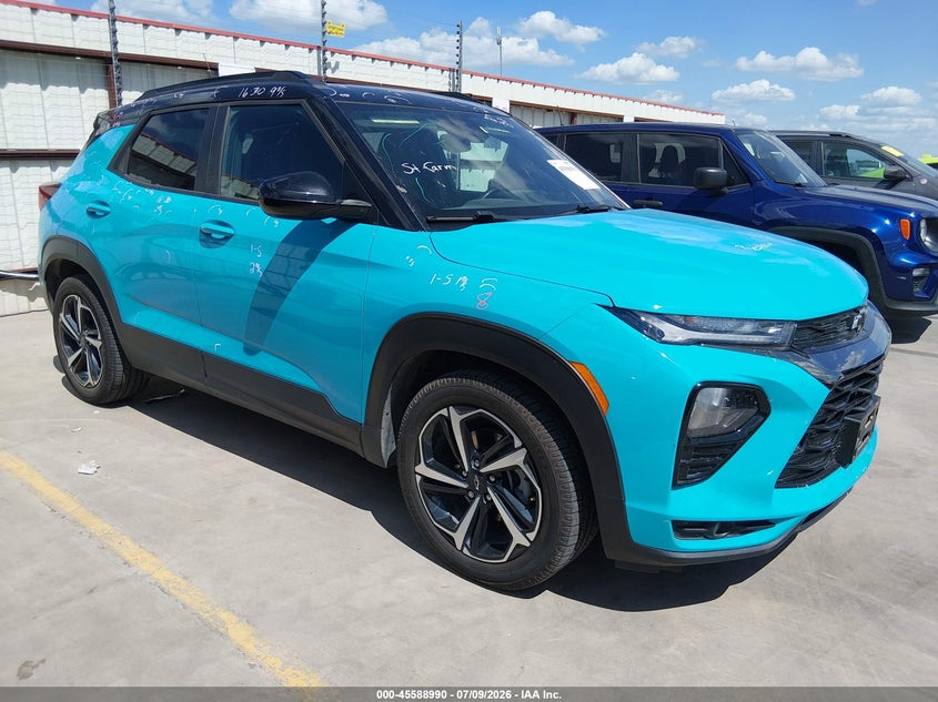 2021 Chevrolet Trailblazer VIN KL79MTSL3MB071561 IAAI salvage auction — HAIL, Original (Texas), sold $8,100 on 2026-09-03 (photo 1)