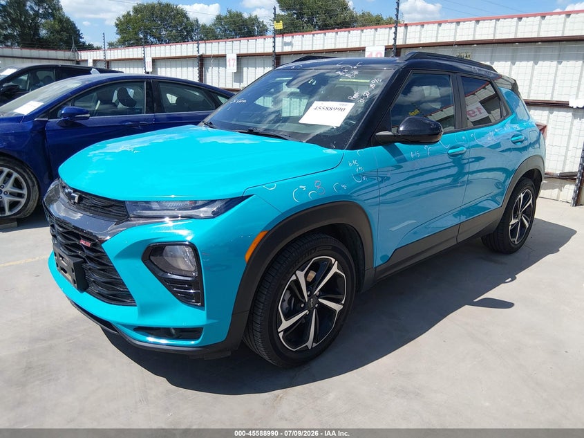 2021 Chevrolet Trailblazer VIN KL79MTSL3MB071561 IAAI salvage auction — HAIL, Original (Texas), sold $8,100 on 2026-09-03 (photo 2)