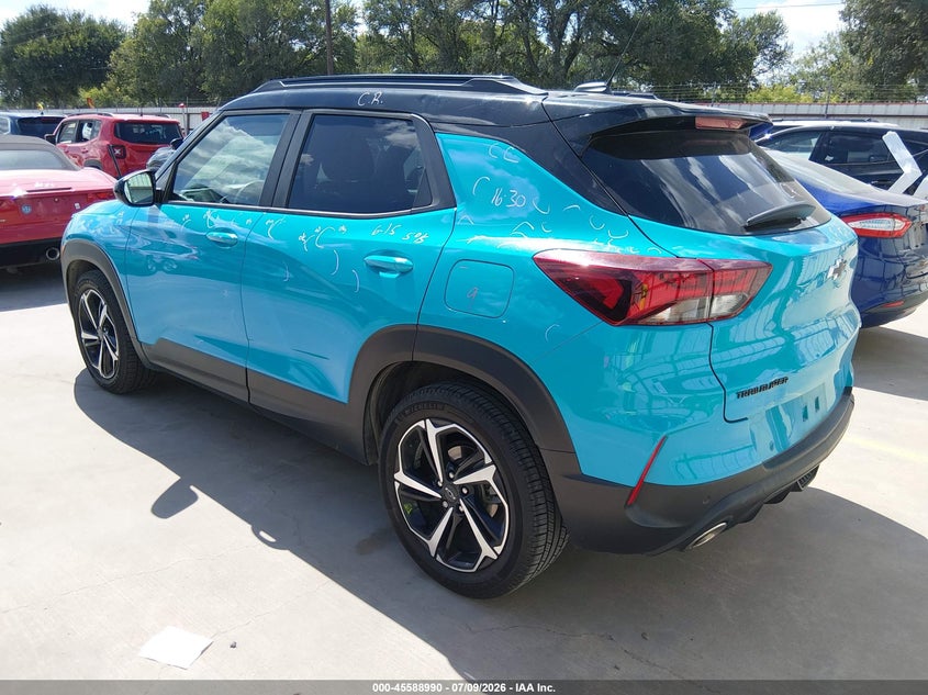 2021 Chevrolet Trailblazer VIN KL79MTSL3MB071561 IAAI salvage auction — HAIL, Original (Texas), sold $8,100 on 2026-09-03 (photo 3)