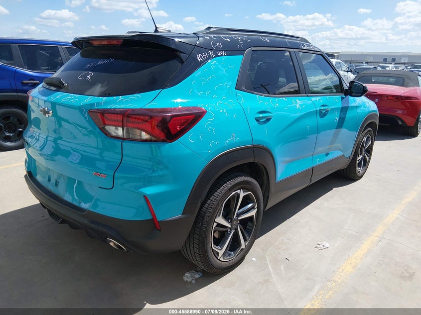 2021 Chevrolet Trailblazer VIN KL79MTSL3MB071561 IAAI salvage auction — HAIL, Original (Texas), sold $8,100 on 2026-09-03 (photo 4)