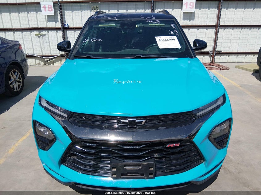 2021 Chevrolet Trailblazer VIN KL79MTSL3MB071561 IAAI salvage auction — HAIL, Original (Texas), sold $8,100 on 2026-09-03 (photo 6)