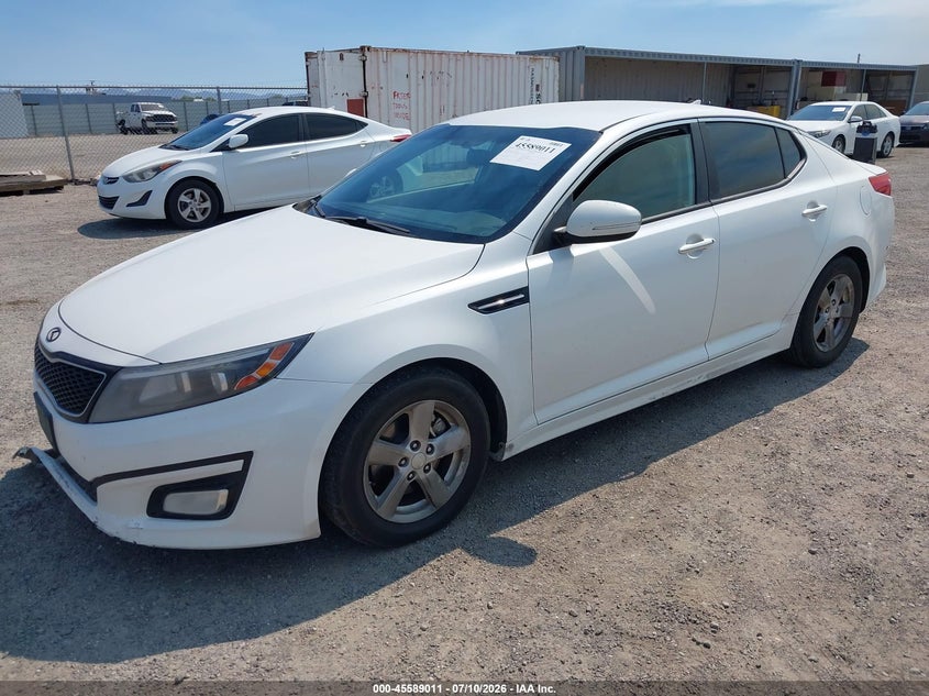 2015 Kia Optima VIN KNAGM4A71F5664581 IAAI salvage auction — UNDERCARRIAGE, Salvage Title, sold $675 on 2026-07-23 (photo 2)