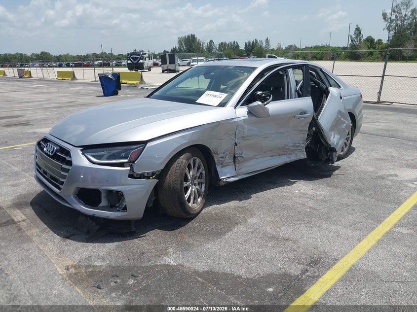 2021 Audi A4 VIN WAUABAF41MA077665 IAAI salvage auction — LEFT SIDE, Salvage Title, sold $5,000 on 2026-09-08 (photo 2)