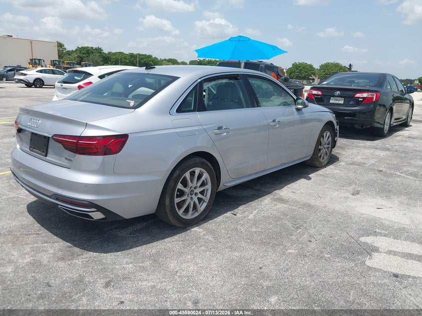 2021 Audi A4 VIN WAUABAF41MA077665 IAAI salvage auction — LEFT SIDE, Salvage Title, sold $5,000 on 2026-09-08 (photo 4)