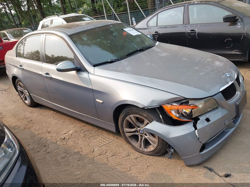 2008 BMW 3 series VIN WBAVC93528K037752 IAAI salvage auction — RIGHT FRONT, Clear (Virginia), sold $350 on 2026-07-25 (photo 1)