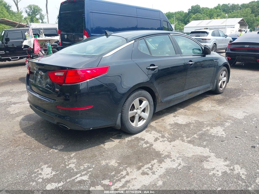 2015 Kia Optima VIN 5XXGM4A76FG463189 IAAI salvage auction — THEFT, Salvage - Greater Than 75% (Maryland), sold $1,150 on 2026-08-01 (photo 4)
