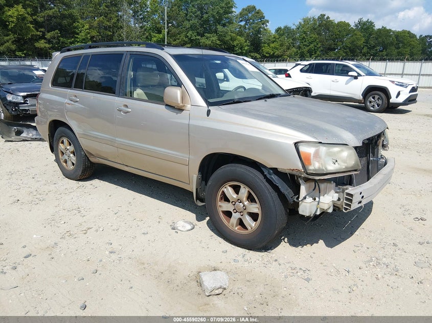 2007 Toyota Highlander VIN JTEDP21A870144420 IAAI salvage auction — NORMAL WEAR, Clear (Georgia), sold $625 on 2026-07-30 (photo 1)