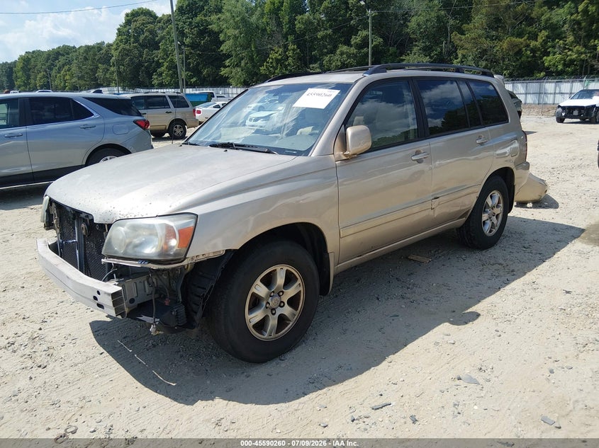 2007 Toyota Highlander VIN JTEDP21A870144420 IAAI salvage auction — NORMAL WEAR, Clear (Georgia), sold $625 on 2026-07-30 (photo 2)