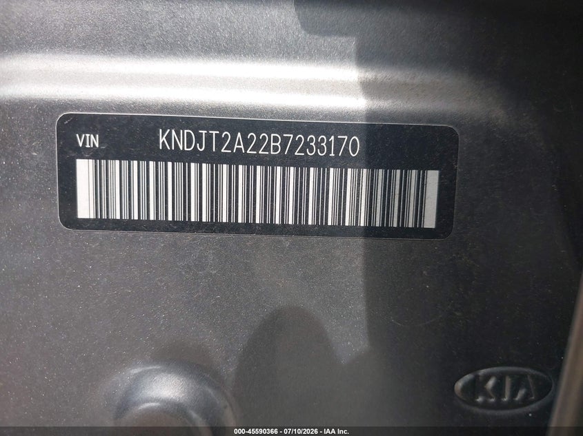 2011 Kia Soul VIN KNDJT2A22B7233170 IAAI salvage auction — FRONT END, Salvage - Greater Than 75% (Maryland), sold $475 on 2026-07-29 (photo 9)
