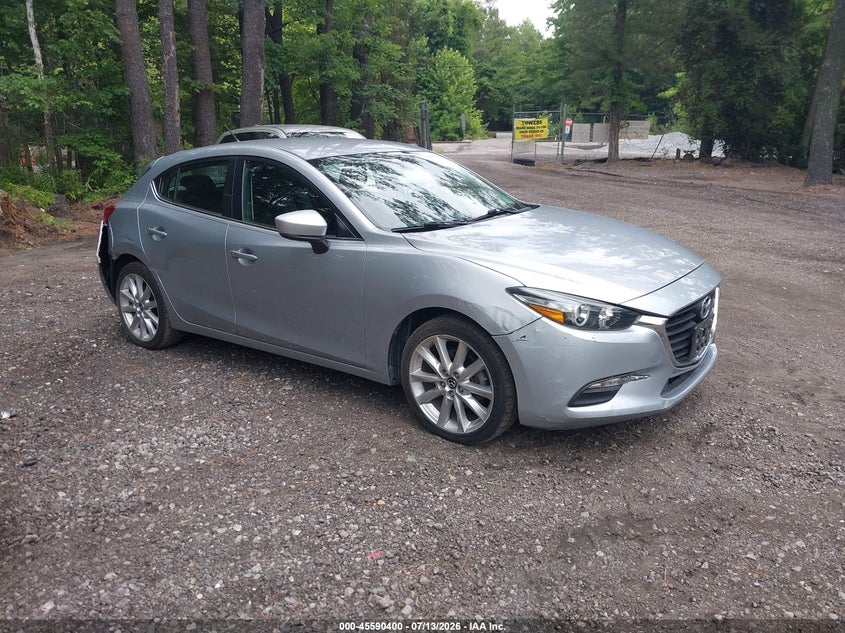 2017 Mazda 3 VIN 3MZBN1L71HM133705 IAAI salvage auction — FRONT & REAR, Salvage (Virginia), sold $2,750 on 2026-07-25 (photo 1)