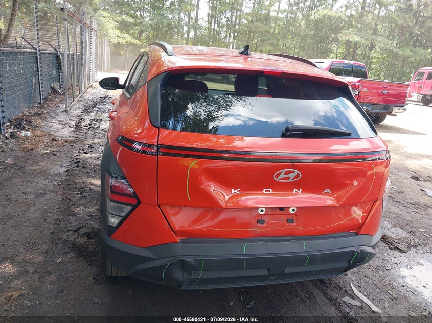 2025 Hyundai Kona VIN KM8HB3AB8SU221349 IAAI salvage auction — REAR END, Salvage Title, sold $13,150 on 2026-07-16 (photo 6)