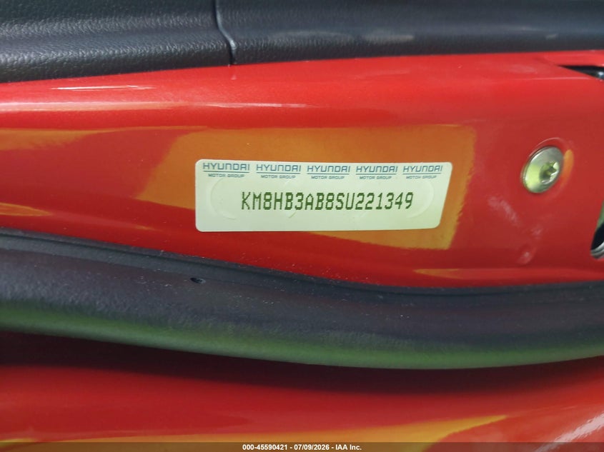 2025 Hyundai Kona VIN KM8HB3AB8SU221349 IAAI salvage auction — REAR END, Salvage Title, sold $13,150 on 2026-07-16 (photo 9)