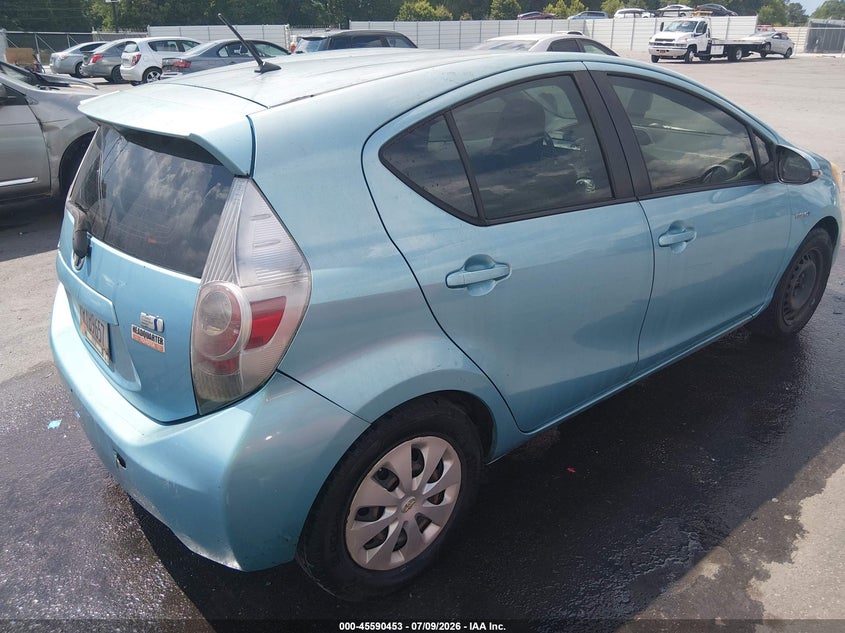 2014 Toyota Prius c VIN JTDKDTB36E1085885 IAAI salvage auction — NORMAL WEAR, Salvage Title, sold $375 on 2026-07-29 (photo 4)