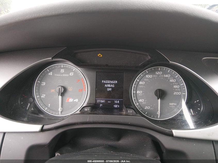 2010 Audi S4 VIN WAUBGAFL4AA038125 IAAI salvage auction — NORMAL WEAR, Clear (Washington), sold $375 on 2026-07-29 (photo 7)
