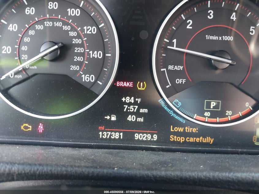 2014 BMW 3 series VIN WBA3A9G54ENS64751 IAAI salvage auction — NORMAL WEAR, Original (Texas), sold $3,250 on 2026-07-17 (photo 7)