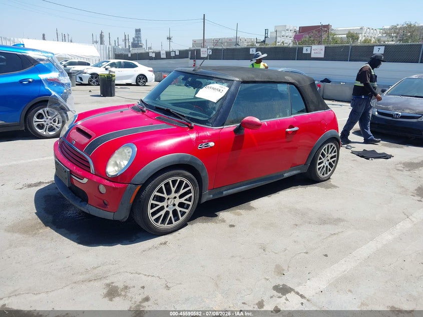 2007 Mini Cooper VIN WMWRH33587TJ43440 IAAI salvage auction — FRONT END, Clear - Dealer Only (California), sold $300 on 2026-07-29 (photo 2)