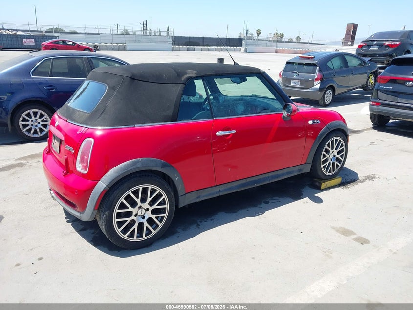 2007 Mini Cooper VIN WMWRH33587TJ43440 IAAI salvage auction — FRONT END, Clear - Dealer Only (California), sold $300 on 2026-07-29 (photo 4)