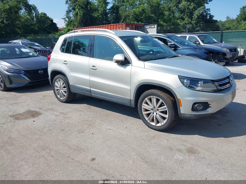 2012 Volkswagen Tiguan VIN WVGAV7AXXCW524828 IAAI salvage auction — NORMAL WEAR, Clear-Dealer Only (Maryland), sold $1,200 on 2026-07-17 (photo 1)