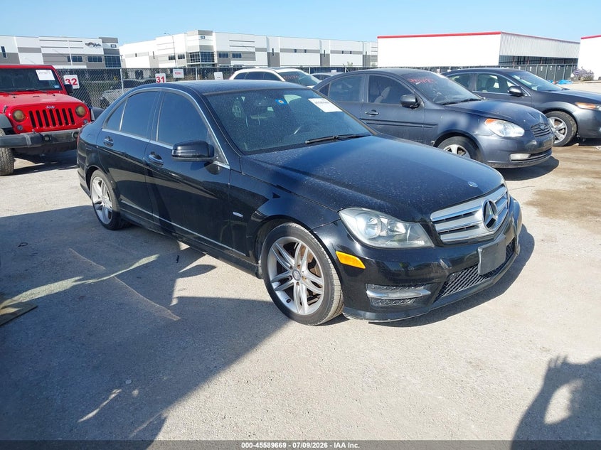2012 Mercedes-benz C-klasse VIN WDDGF4HB7CR223930 IAAI salvage auction — NORMAL WEAR, Original (Texas), sold $125 on 2026-07-28 (photo 1)