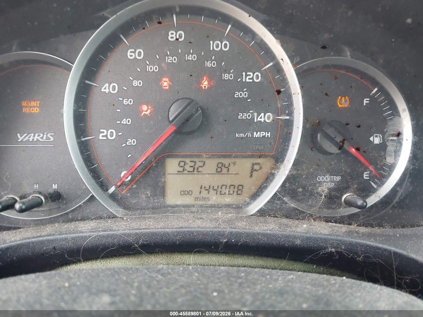 2012 Toyota Yaris VIN JTDKTUD30CD509868 IAAI salvage auction — NORMAL WEAR, Original (Ohio), sold $75 on 2026-07-22 (photo 7)