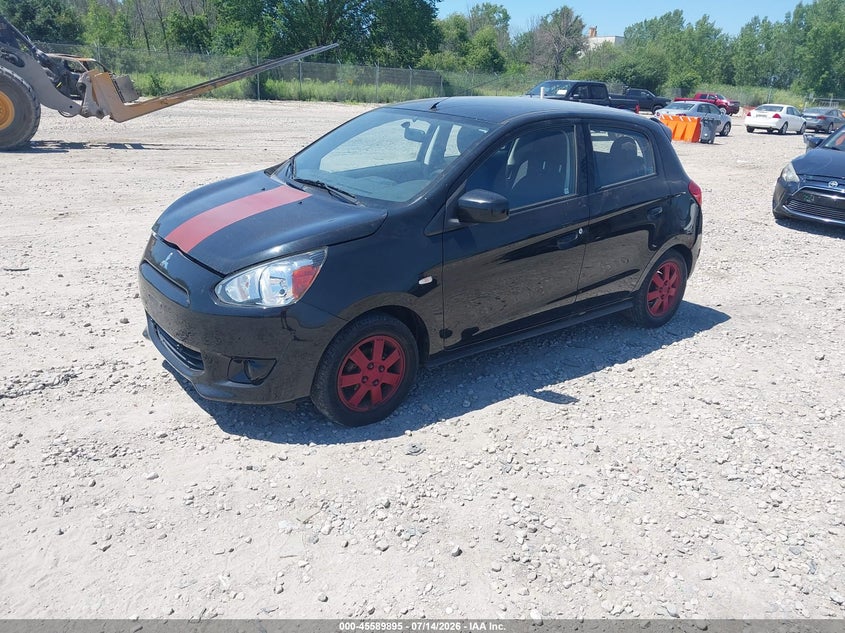2014 Mitsubishi Mirage VIN ML32A3HJ6EH005980 IAAI salvage auction — NORMAL WEAR, Clear-Endorsement (Wisconsin), sold $425 on 2026-07-23 (photo 2)