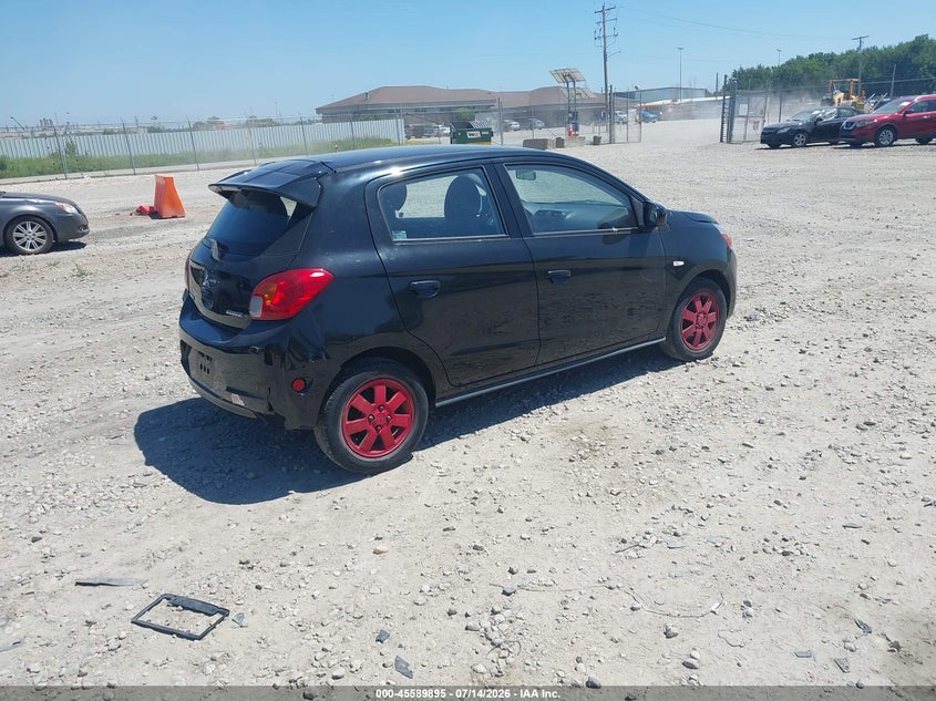 2014 Mitsubishi Mirage VIN ML32A3HJ6EH005980 IAAI salvage auction — NORMAL WEAR, Clear-Endorsement (Wisconsin), sold $425 on 2026-07-23 (photo 4)