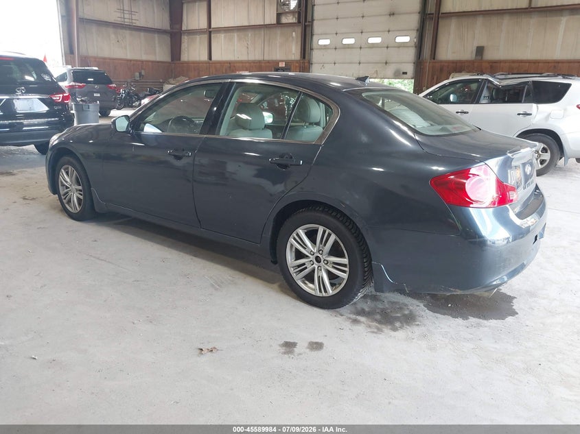 2011 Infiniti G25 VIN JN1DV6AR7BM654236 IAAI salvage auction — NORMAL WEAR, Clear (New York), sold $50 on 2026-07-15 (photo 3)
